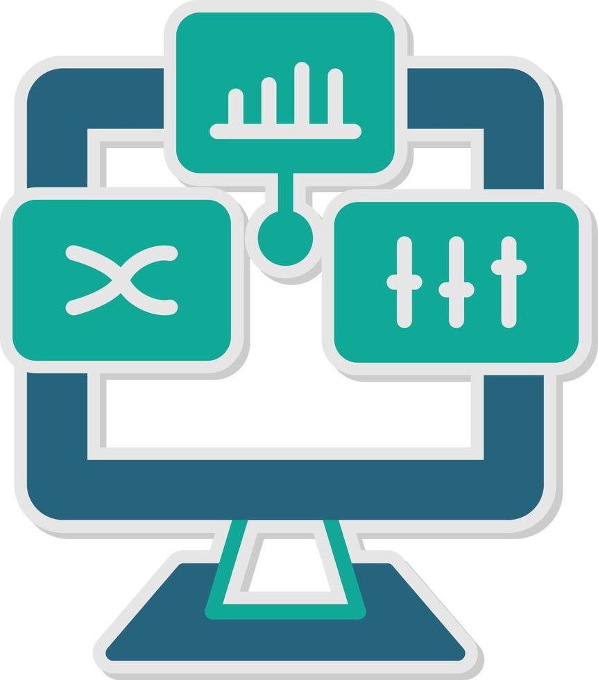 Analysis Sticker Icon vector