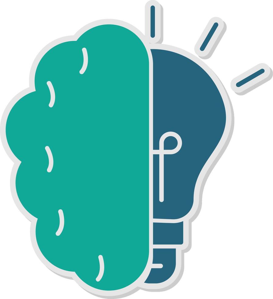 Brainstroming Sticker Icon vector