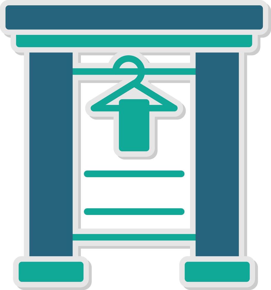 Changing Room Sticker Icon vector