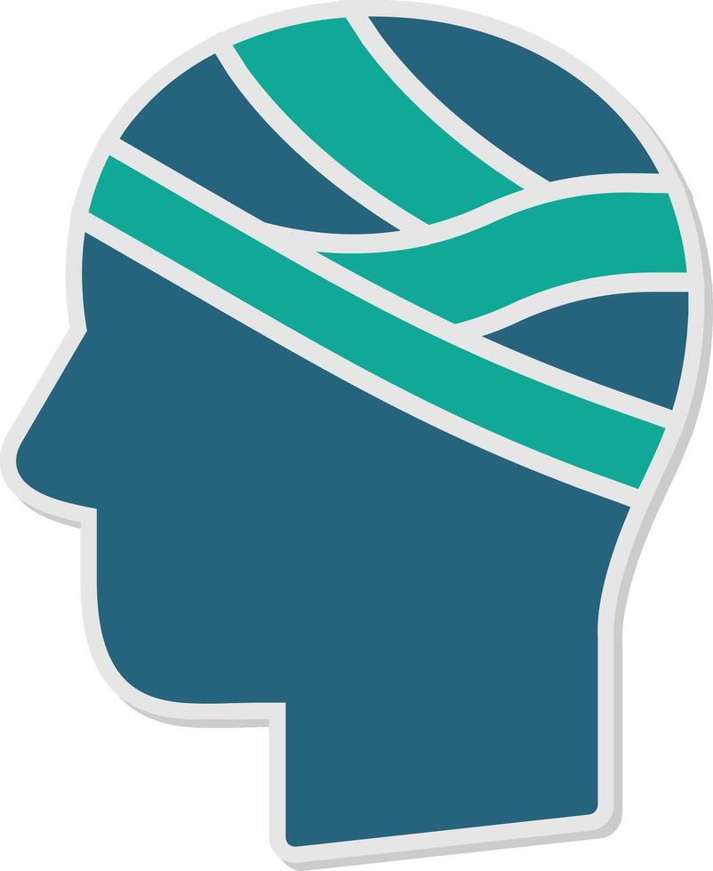 Head Sticker Icon vector