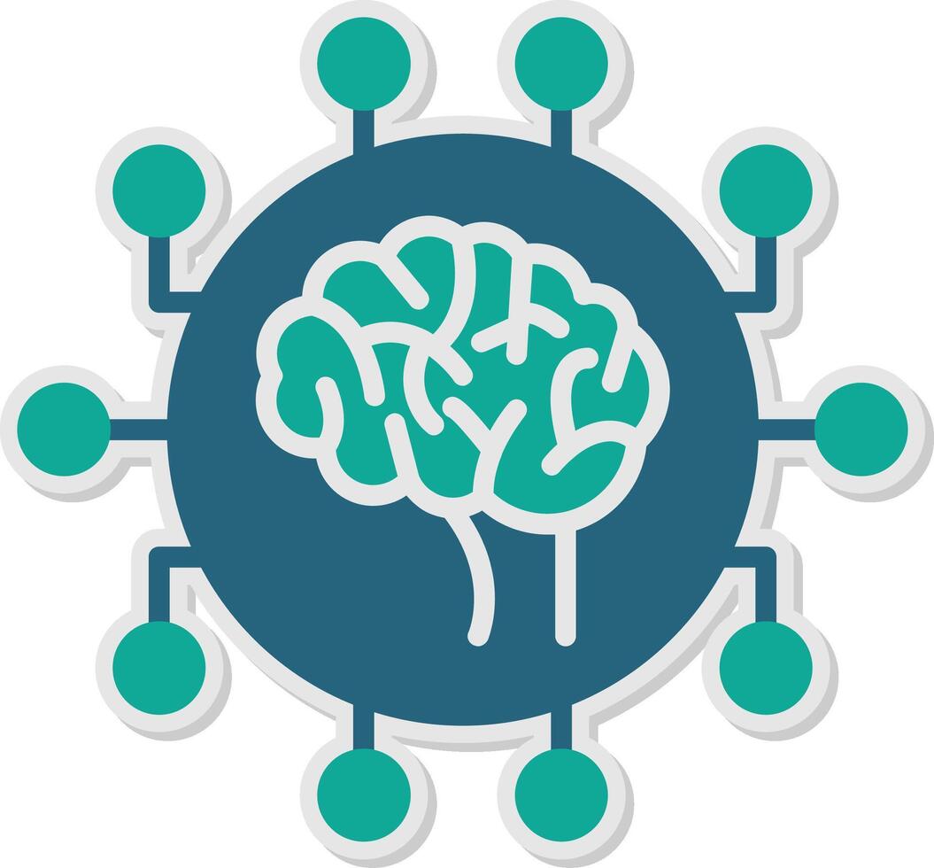 Neuroimaging Sticker Icon vector