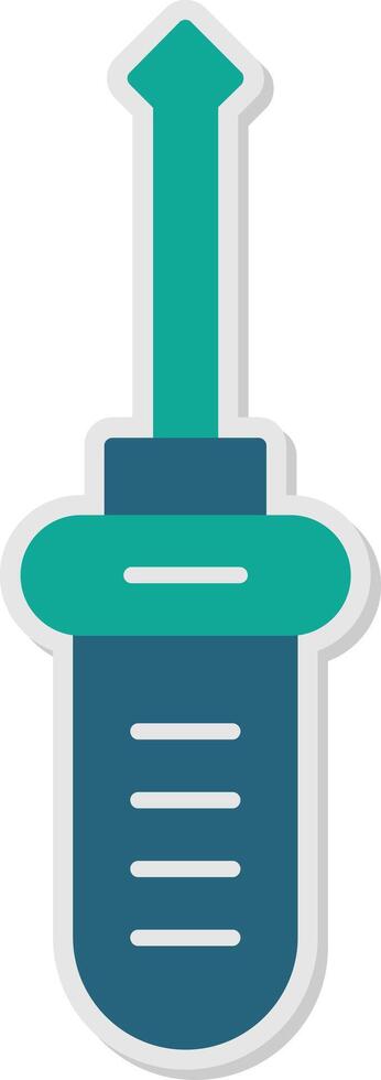 Screwdriver Sticker Icon vector