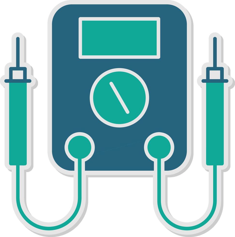 Multimeter Sticker Icon vector