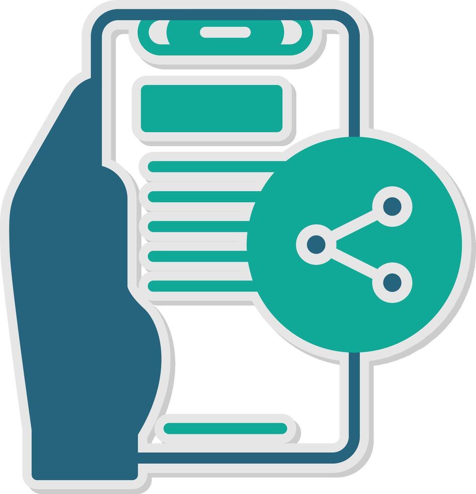 Share Sticker Icon vector