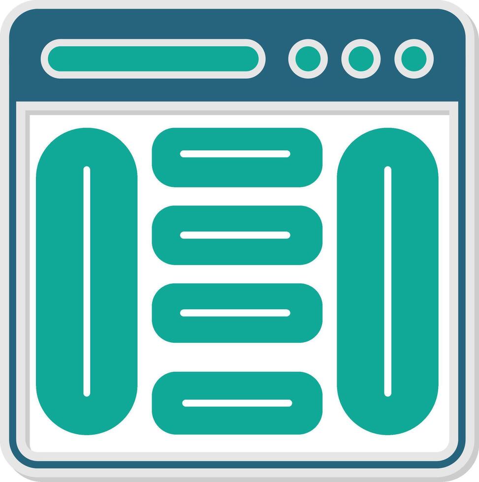 Website Builder Sticker Icon vector