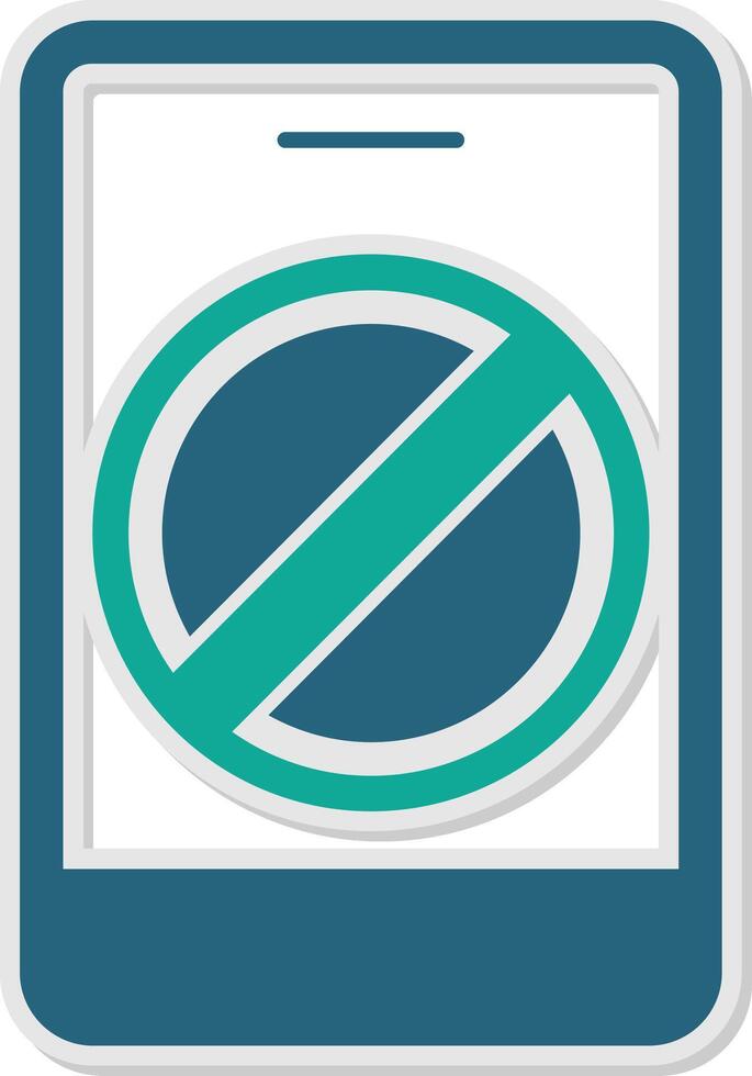 Block Contact Sticker Icon vector