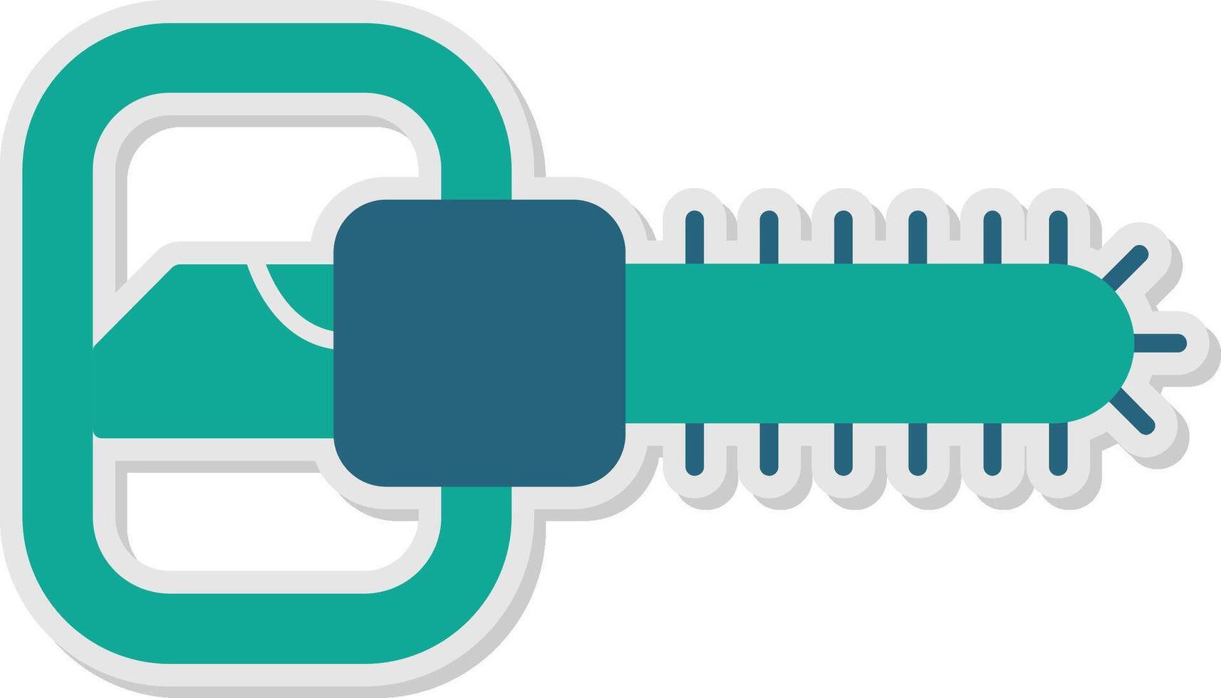 Chainsaw Sticker Icon vector