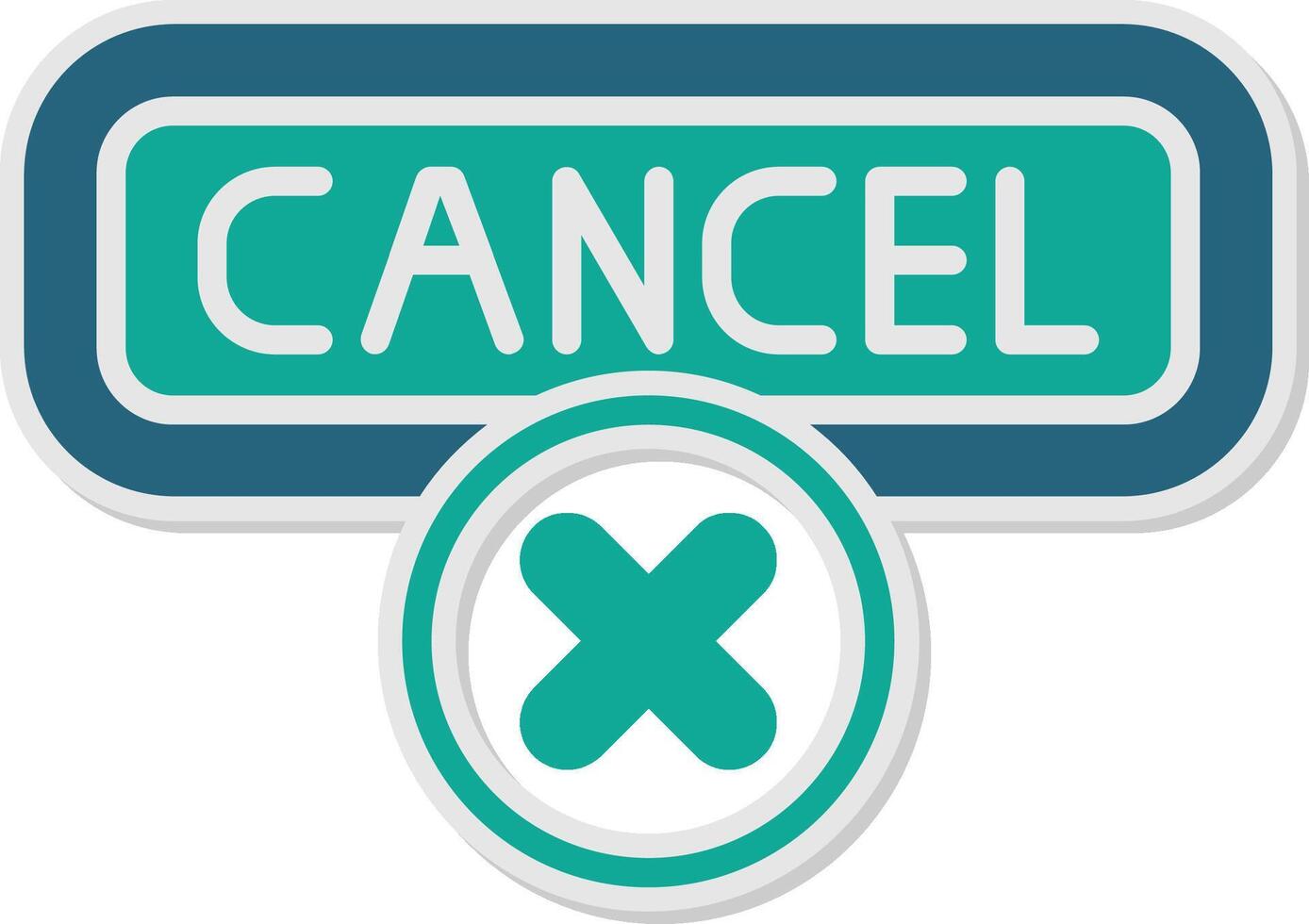 Cancel Sticker Icon vector