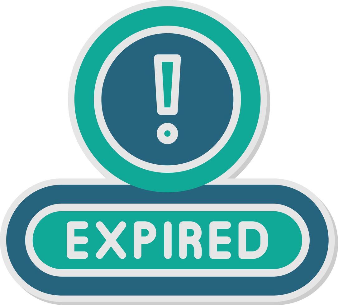 Expired Sticker Icon vector