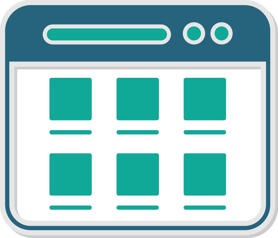 Web Page Sticker Icon vector