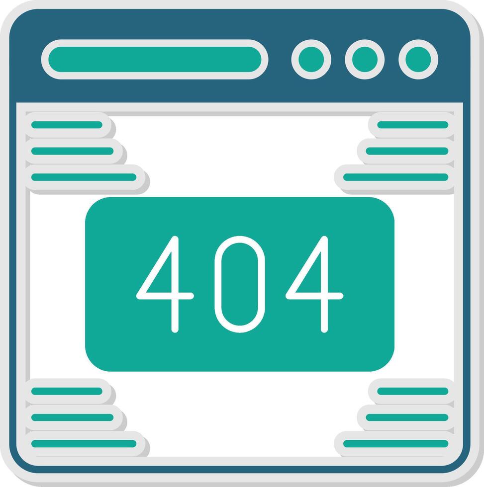 404 Error Sticker Icon vector