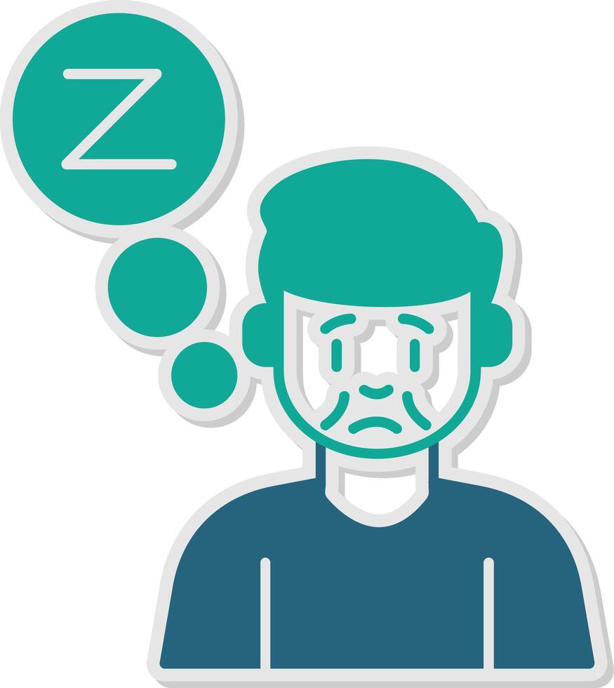 Insomnia Sticker Icon vector