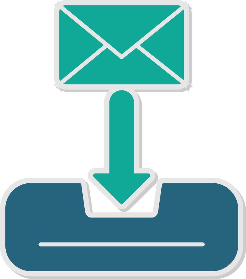 Inbox Sticker Icon vector