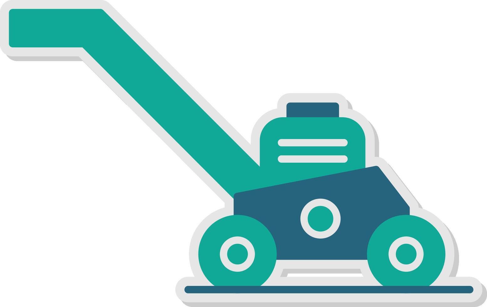 Lawn Mower Sticker Icon vector