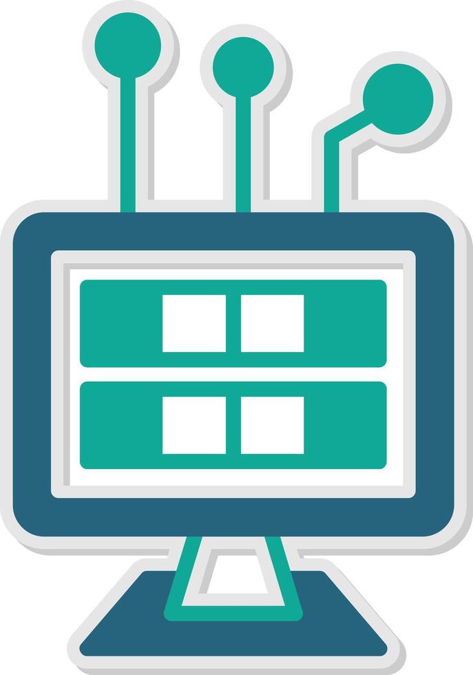Digital Disruption Sticker Icon vector