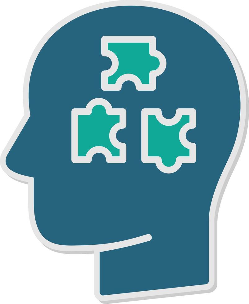 Puzzle Sticker Icon vector