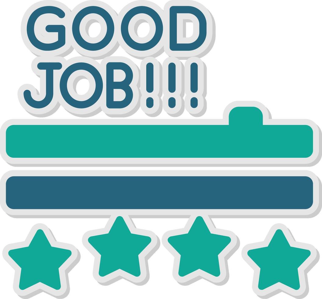 Good Job Sticker Icon vector