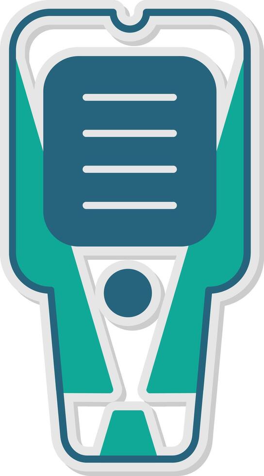 Stud Finder Sticker Icon vector