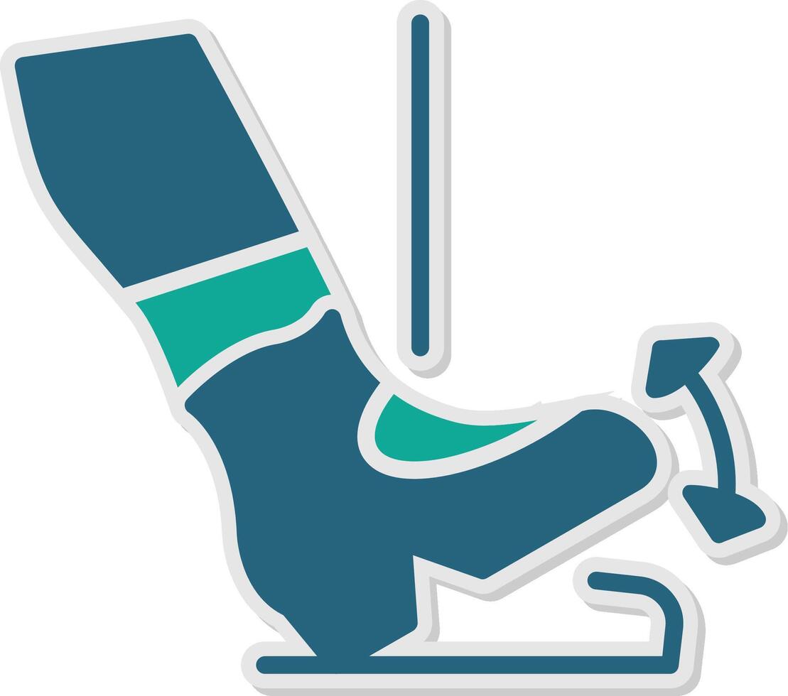 Toe Drop Sticker Icon vector