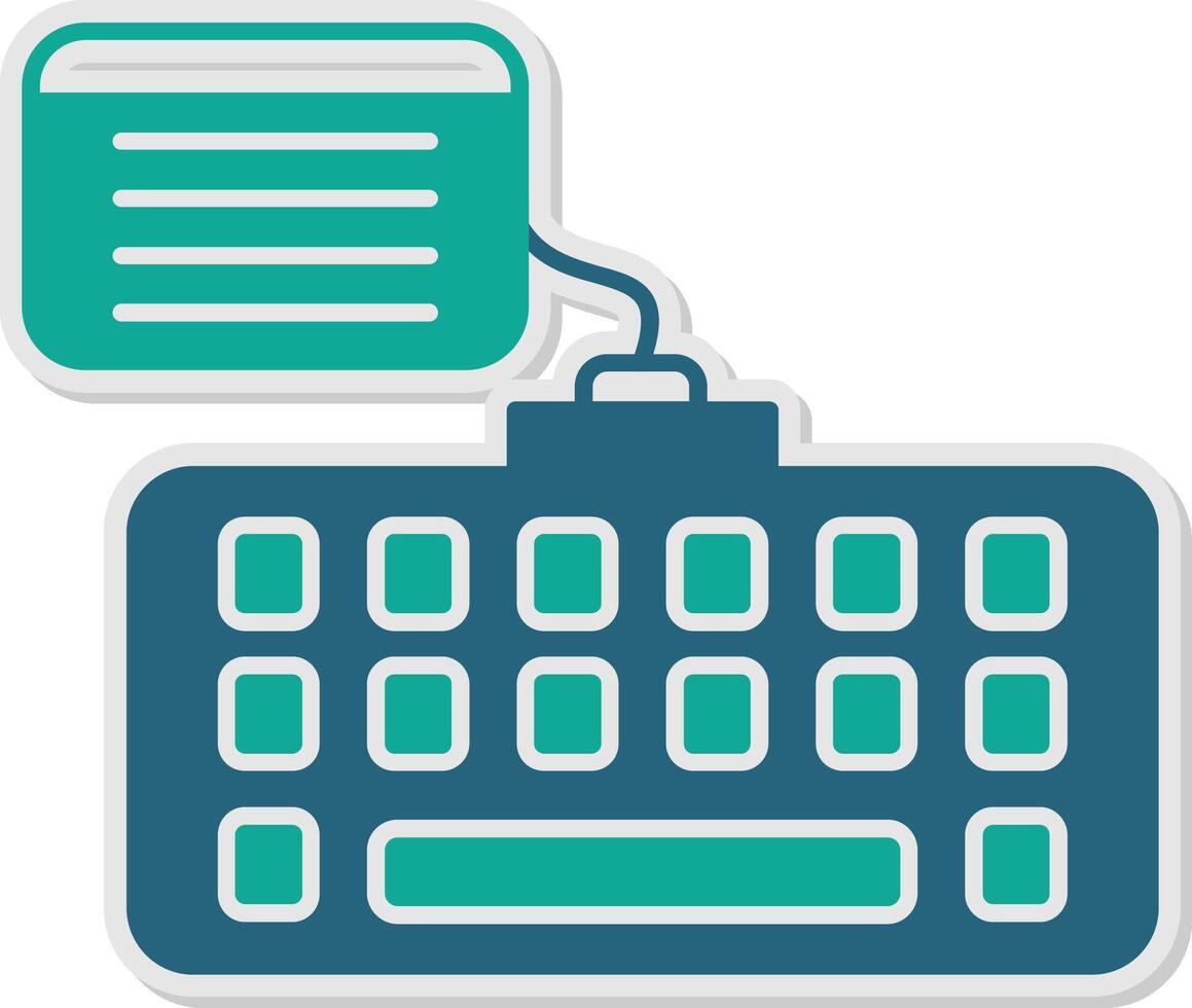 Keyboard Sticker Icon vector