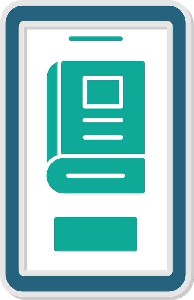 Reading App Sticker Icon vector