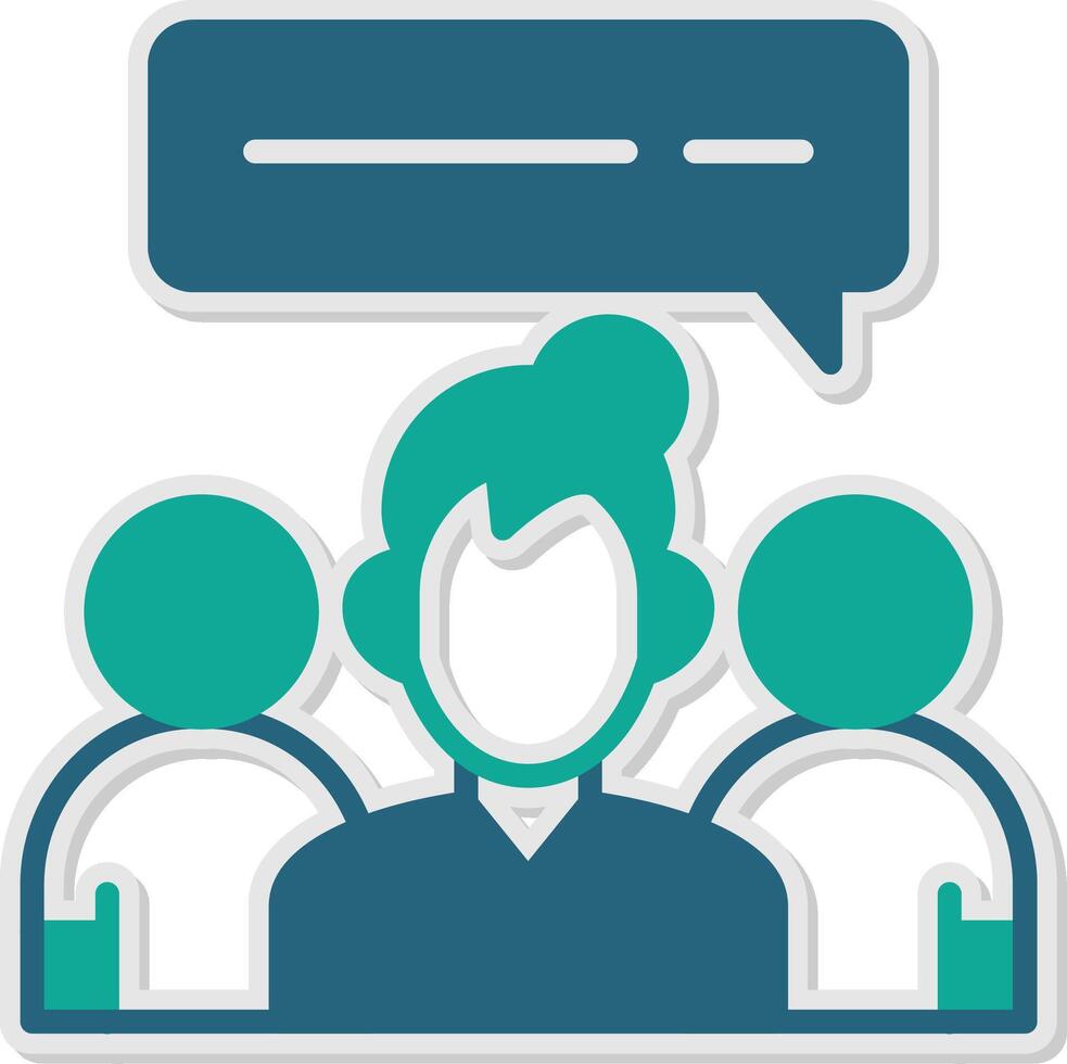 Mentor Sticker Icon vector