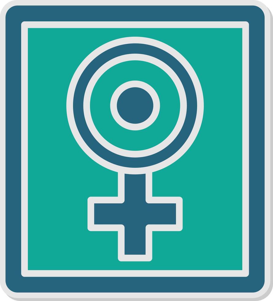 Girl Power Sticker Icon vector