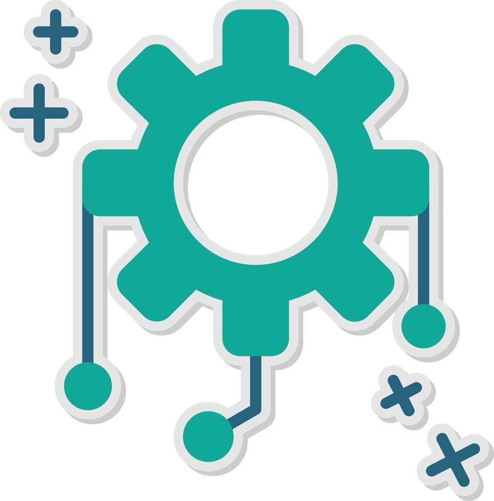 Integration Sticker Icon vector