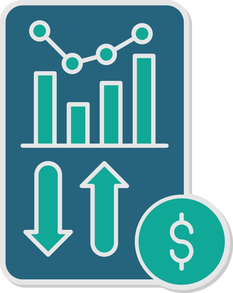 Sales Report Sticker Icon vector