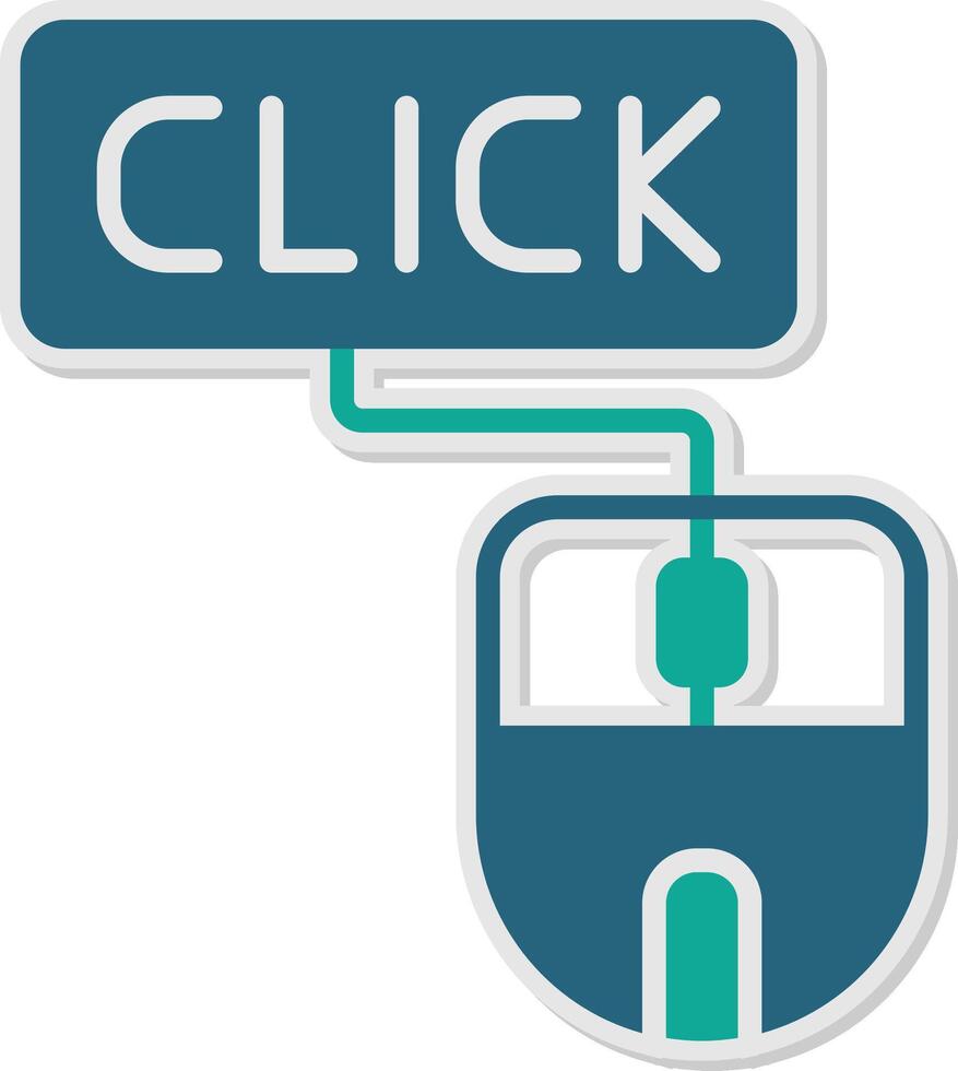 Click Sticker Icon vector