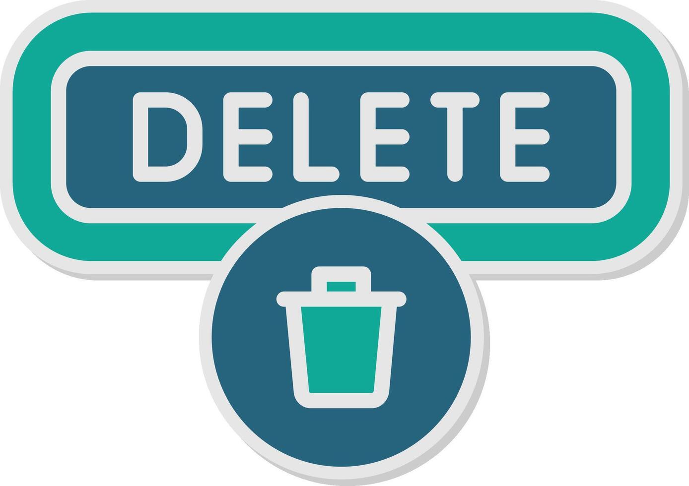 Delete Sticker Icon vector