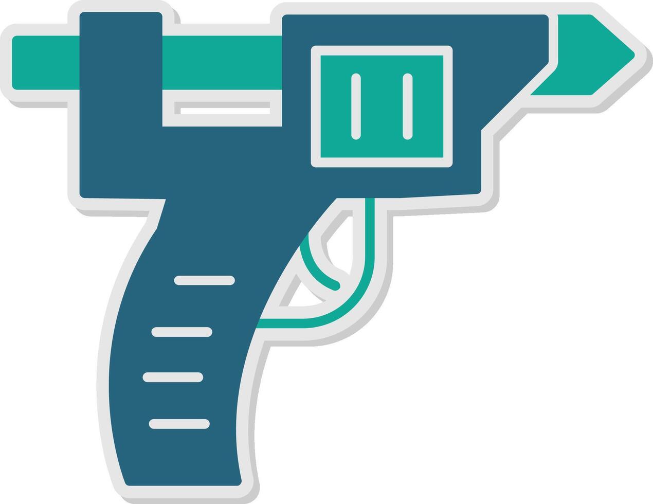 Glue Gun Sticker Icon vector