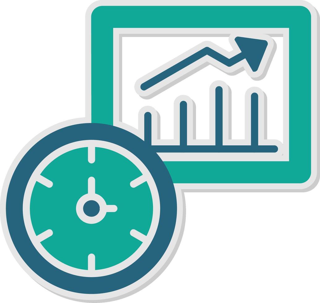 Time To Market Sticker Icon vector