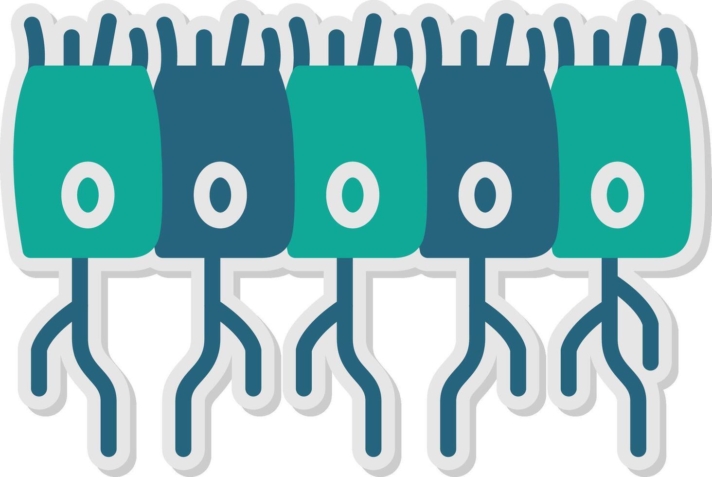 Ependymal Cells Sticker Icon vector