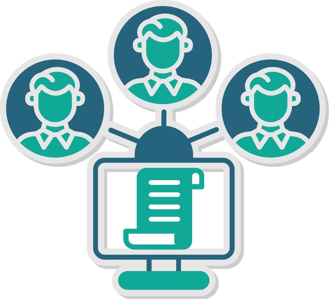Files Exchange Sticker Icon vector