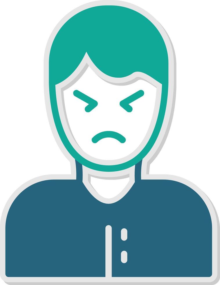 Anger Sticker Icon vector