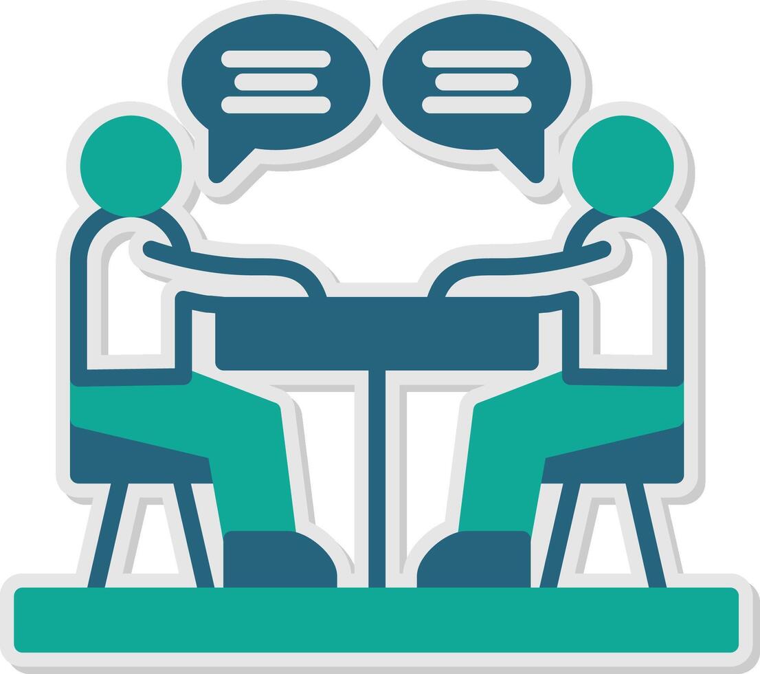 Discussion Sticker Icon vector