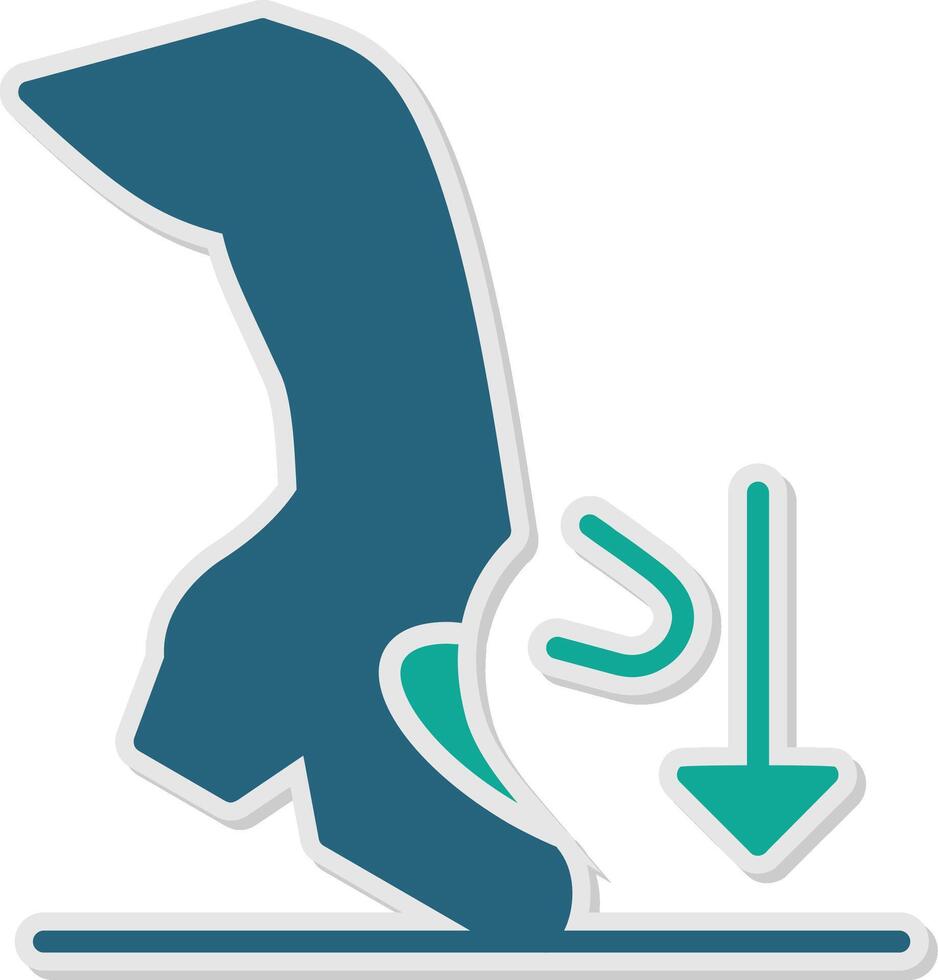 Ball Dig Sticker Icon vector
