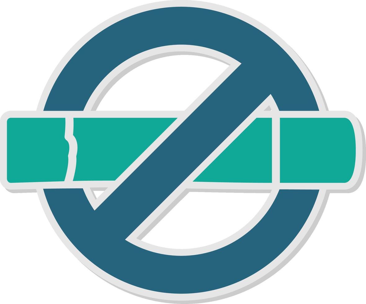 No Smoking Sticker Icon vector