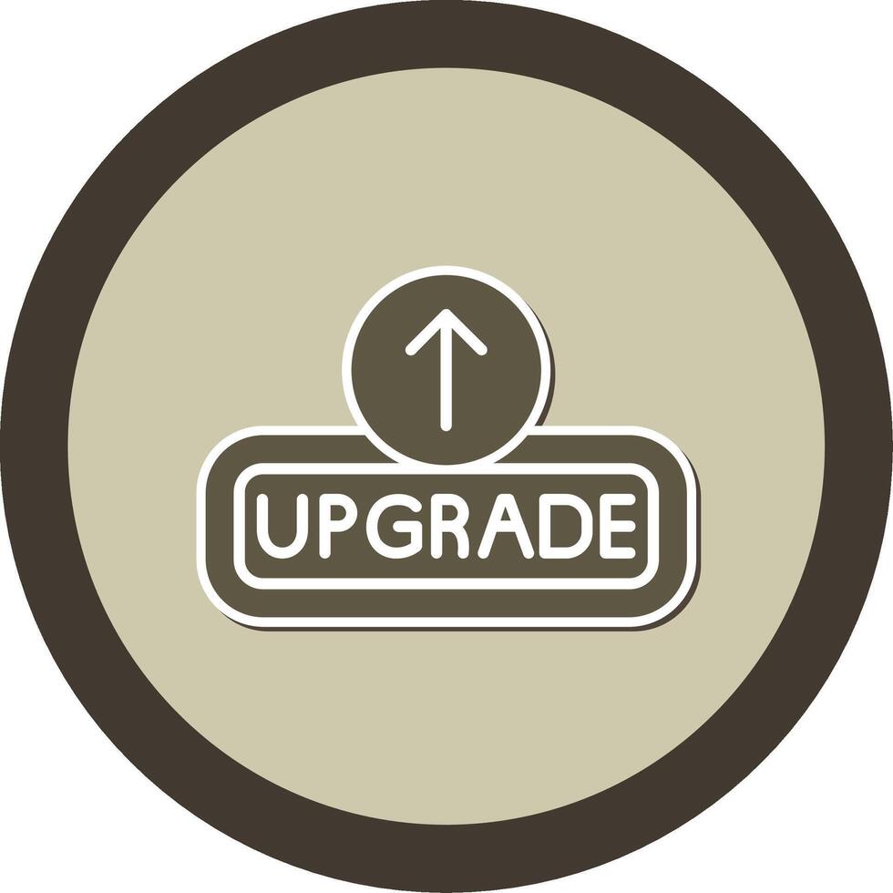 Upgrade Sticker Circle Icon vector