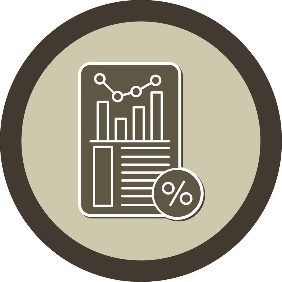 Sales Report Sticker Circle Icon vector