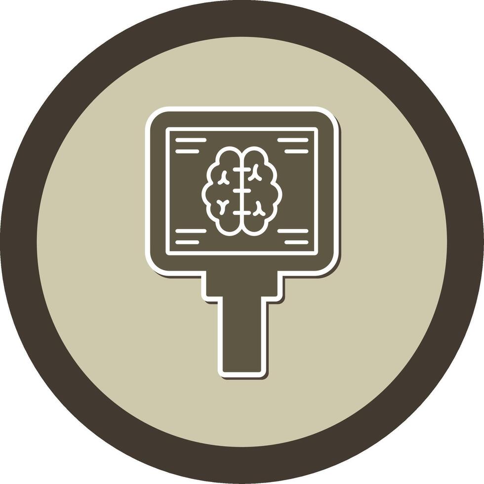 Mri Sticker Circle Icon vector