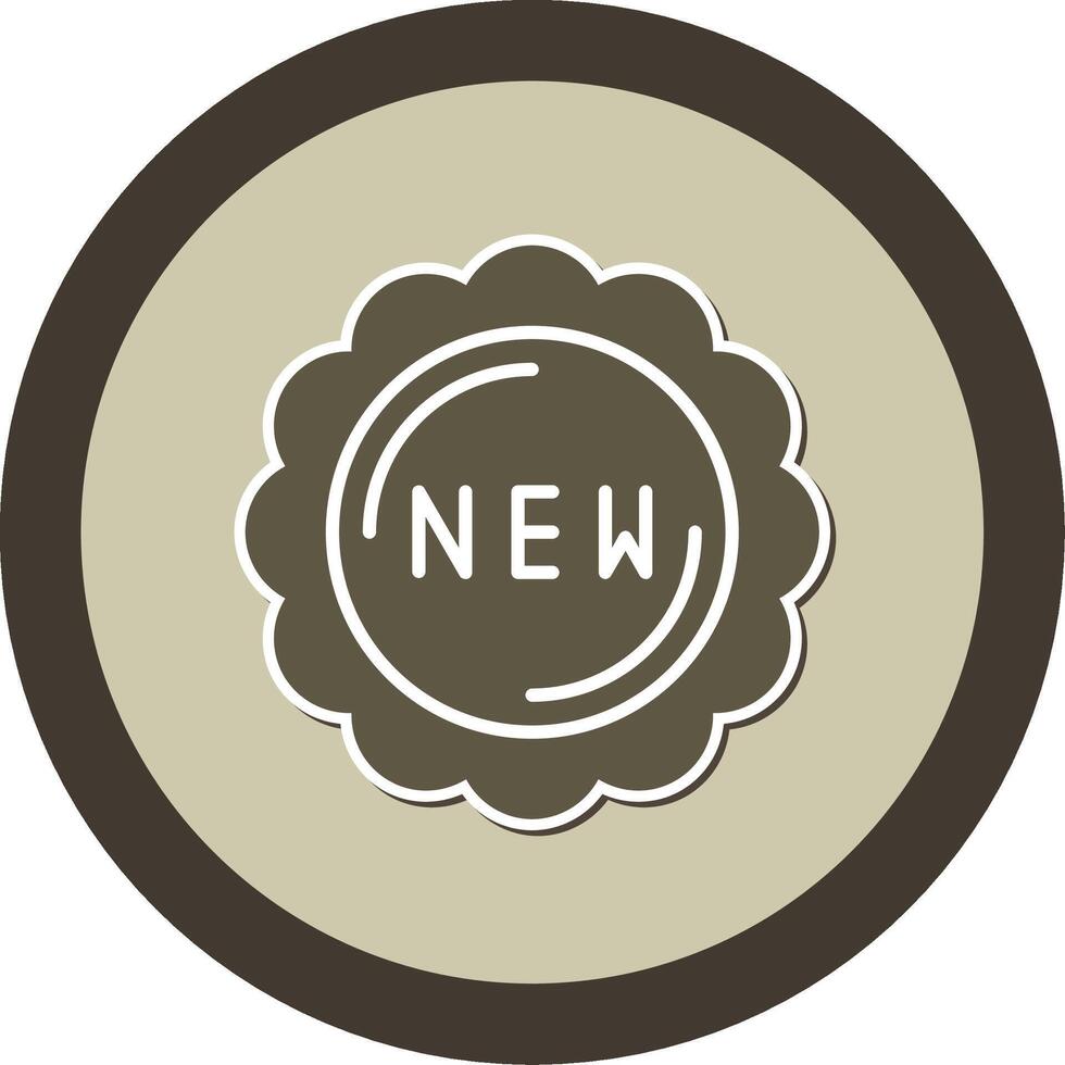 New Sticker Circle Icon vector