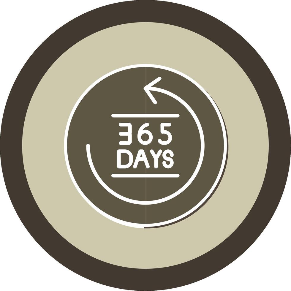 365 Days Sticker Circle Icon vector