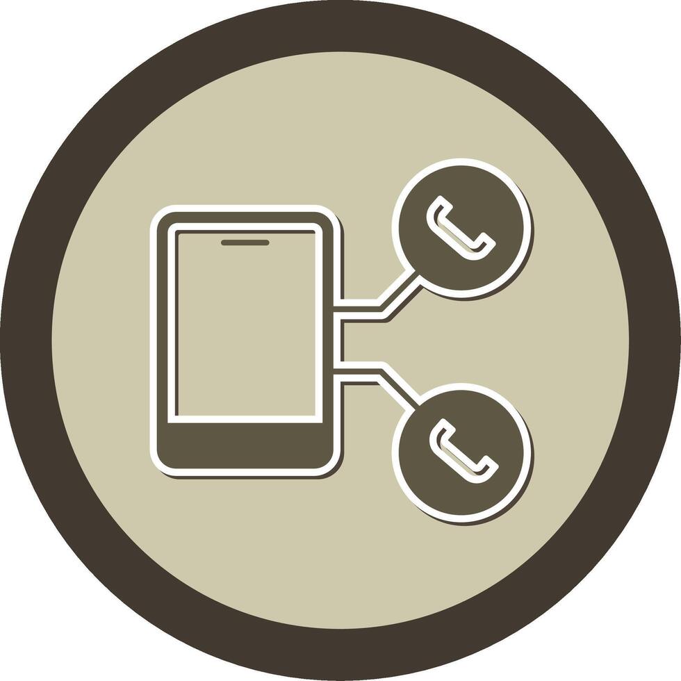 Automatic Call Distributor Sticker Circle Icon vector