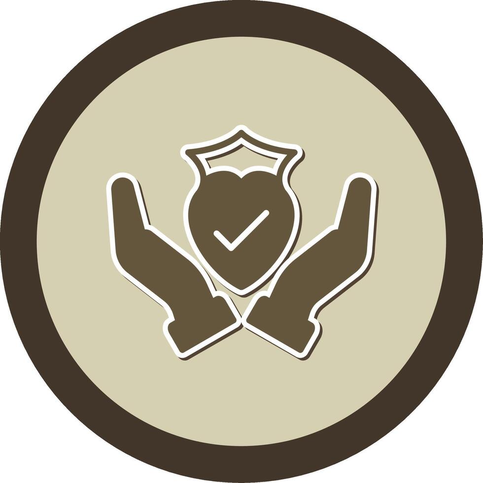 Trust Sticker Circle Icon vector