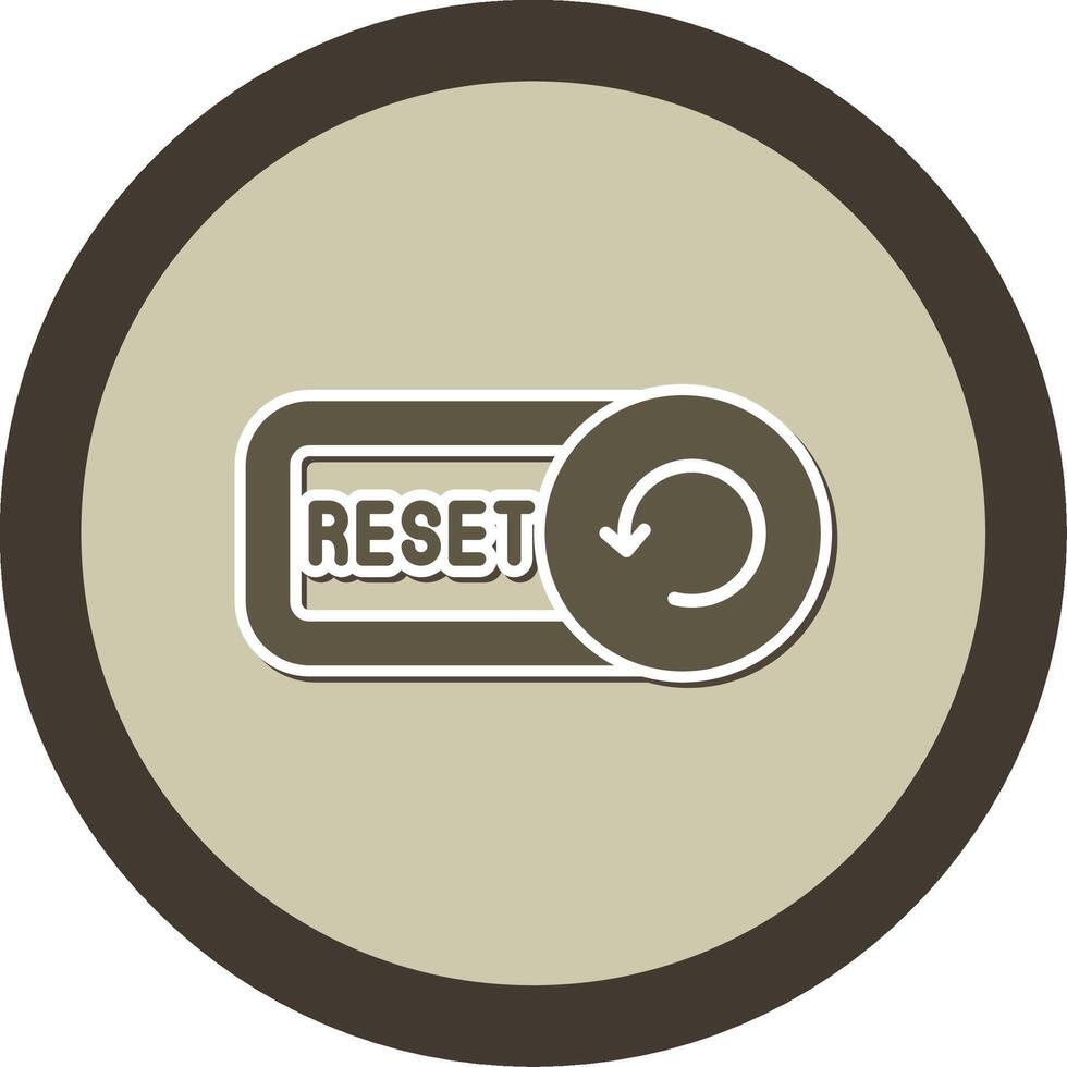 Reset Sticker Circle Icon vector