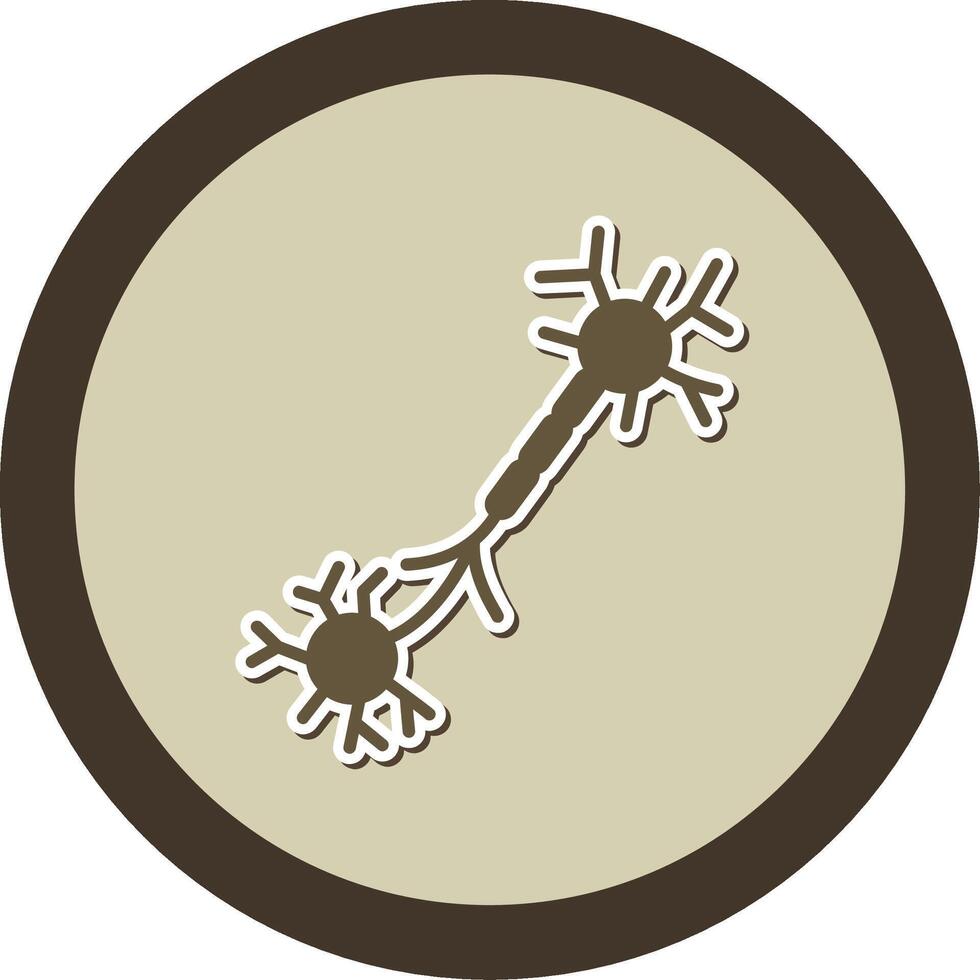 Nerve Sticker Circle Icon vector