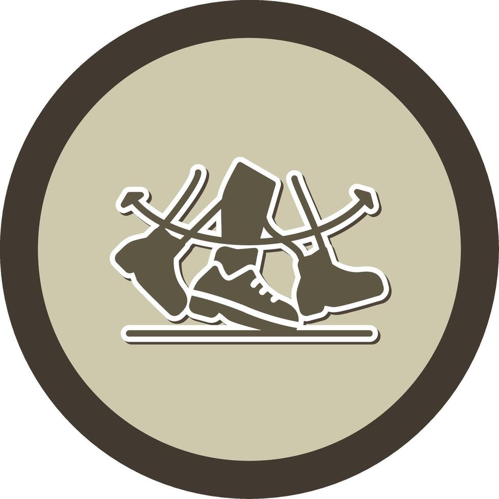 Shuffle Sticker Circle Icon vector
