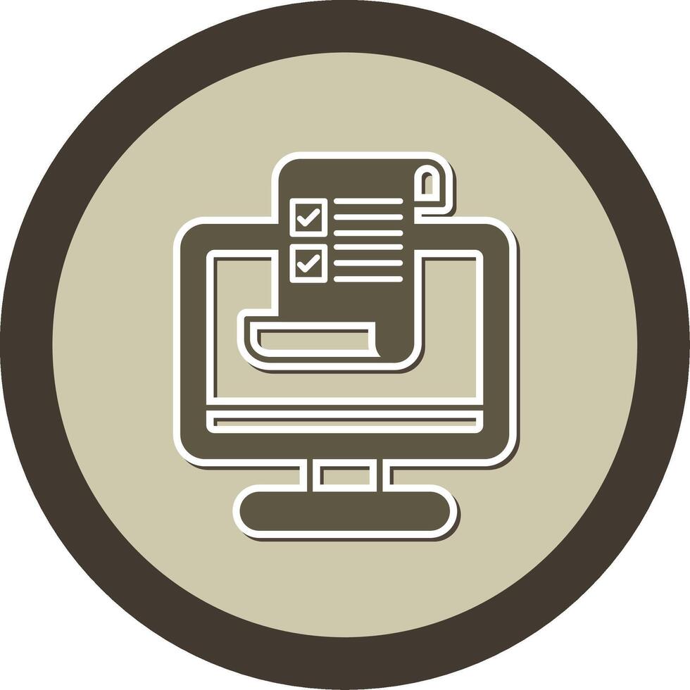 Brief Sticker Circle Icon vector